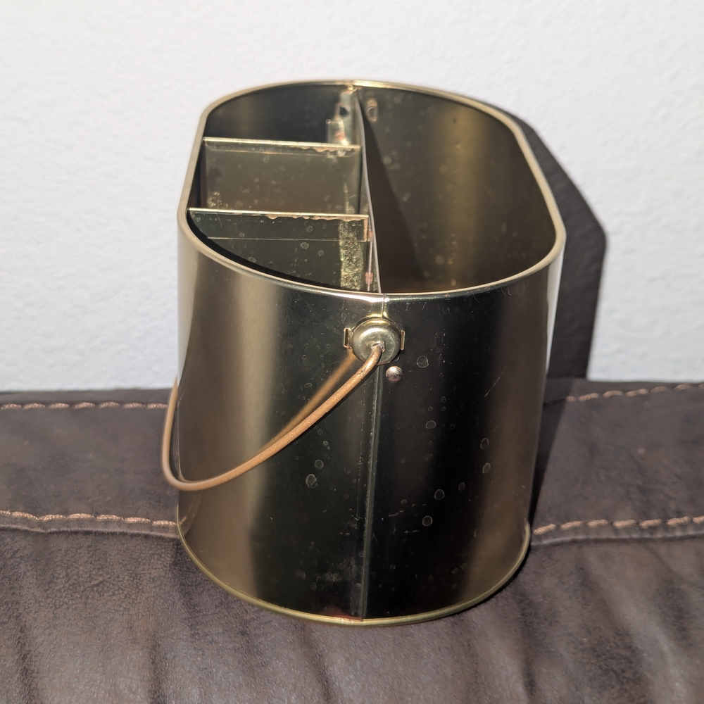 Gold Metal Organizer with Handle